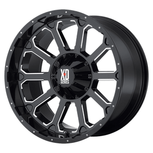 XD Series XD806 BOMB Gloss Black With Milled Accents 20x12 -44 8x170mm 125.1mm - WheelWiz