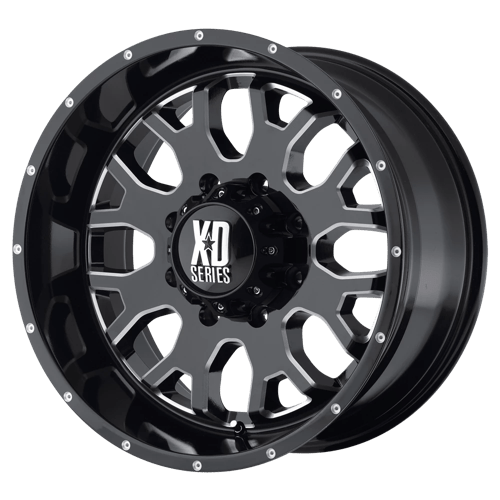 XD Series XD808 MENACE Gloss Black W/ Milled Accents 17x9 0 5x127mm 78.1mm - Wheelwiz
