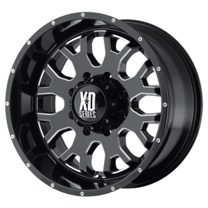 XD Series XD808 MENACE Gloss Black With Milled Accents 20x10 -24 5x139.7mm 108mm - WheelWiz