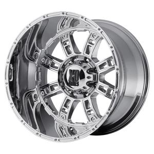 XD Series XD809 RIOT Chrome 20x9 +18 8x165.1mm 125.1mm - WheelWiz