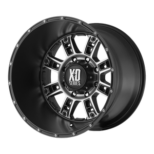 XD Series XD809 RIOT Matte Black Machined 20x9 +18 5x150mm 110.1mm - WheelWiz