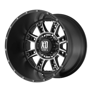 XD Series XD809 RIOT Matte Black Machined 18x9 +18 6x139.7mm 106.1mm - WheelWiz