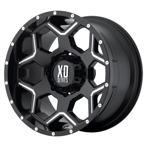 XD Series XD812 CRUX Gloss Black Milled 20x9 +18 6x139.7mm 106.1mm - Wheelwiz