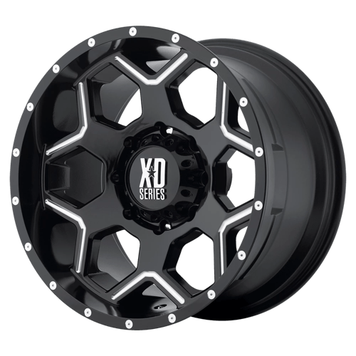 XD Series XD812 CRUX Gloss Black Milled 17x9 +18 6x139.7mm 106.1mm - WheelWiz
