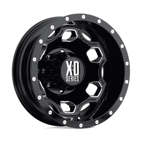 XD Series XD815 BATALLION Gloss Black W/ Milled Accents 22x8.25 -200 8x210mm 154.3mm - Wheelwiz