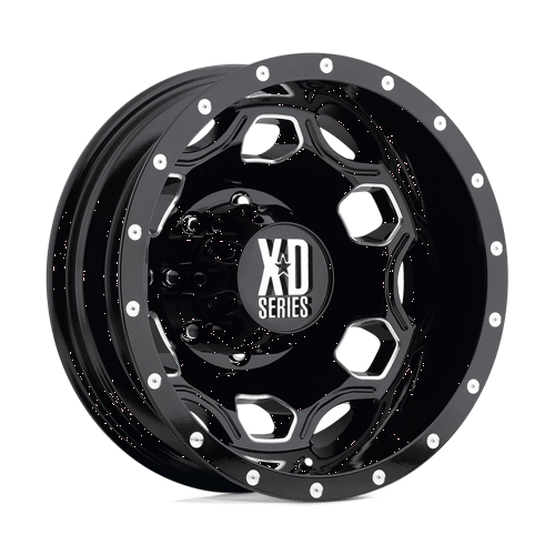 XD Series XD815 BATALLION Gloss Black W/ Milled Accents 22x8.25 -175 8x200mm 142mm - Wheelwiz