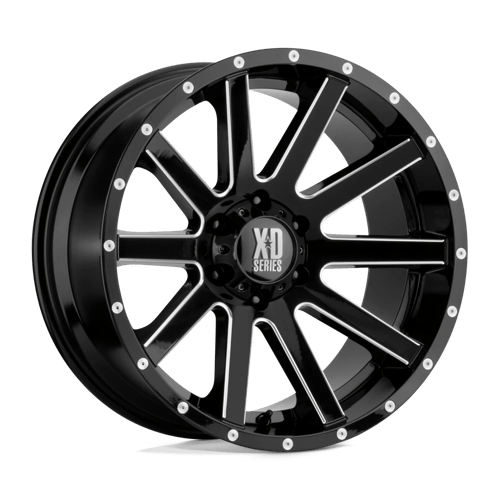 XD Series XD818 HEIST Gloss Black Milled 20x10 -24 5x139.7mm 78.1mm - Wheelwiz