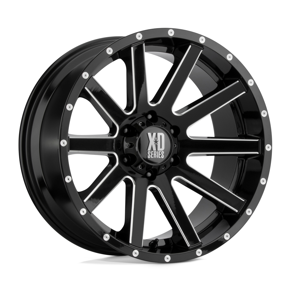 XD Series XD818 HEIST Gloss Black Milled 20x9 +18 6x139.7mm 106.1mm - WheelWiz