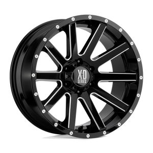 XD Series XD818 HEIST Gloss Black Milled 20x9 +18 6x139.7mm 106.1mm - WheelWiz