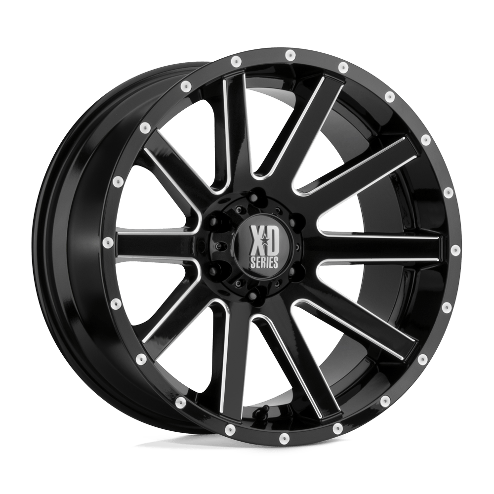 XD Series XD818 HEIST Satin Black Milled 22x10 +12 5x127mm 78.1mm - WheelWiz