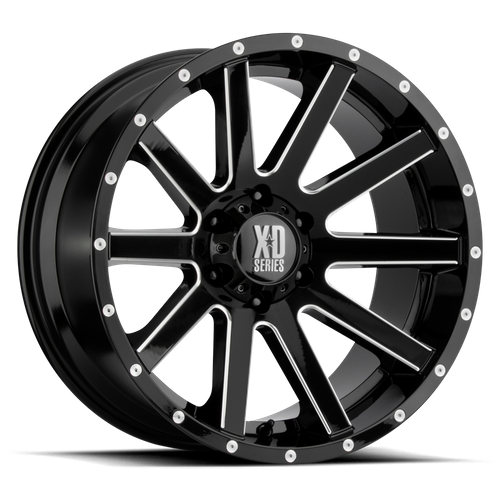 XD Series XD818 HEIST Gloss Black Milled 20x10 -24 5x139.7mm 78.1mm