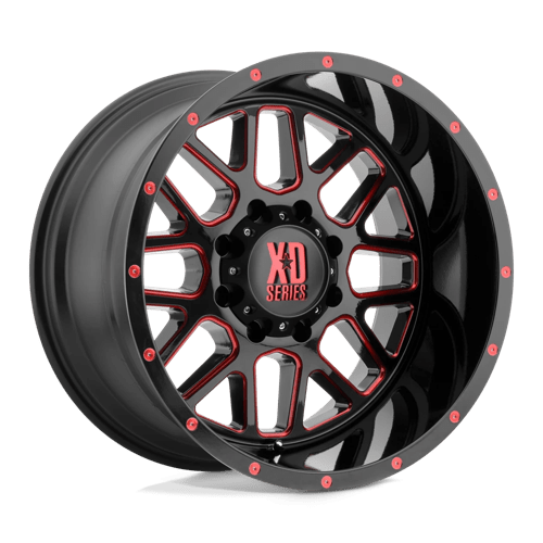 XD Series XD820 GRENADE Satin Black Mill W/ Red Tint 20x9 0 6x139.7mm 106.1mm - Wheelwiz