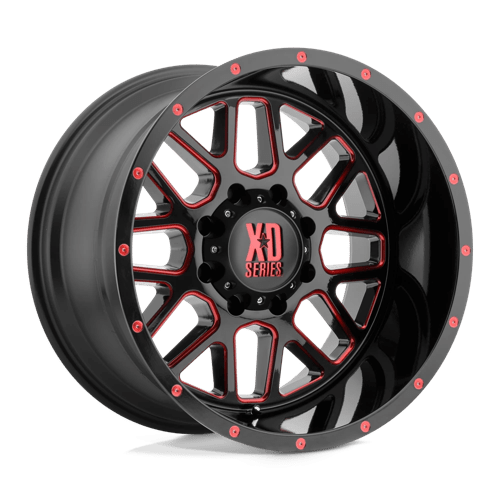 XD Series XD820 GRENADE Satin Black Mill W/ Red Tint 20x9 0 6x139.7mm 106.1mm - Wheelwiz