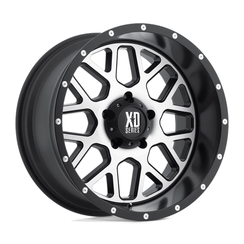 XD Series XD820 GRENADE Satin Black W/ Machined Face 22x9.5 0 8x180mm 124.2mm - Wheelwiz