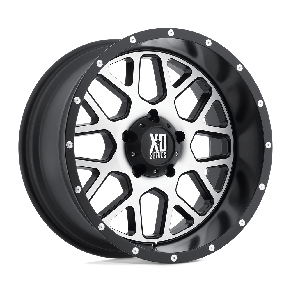 XD Series XD820 GRENADE Satin Black Machined Face 18x9 +18 5x150mm 110.1mm - WheelWiz