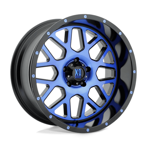 XD Series XD820 GRENADE Satin Black Mach Blue Tint 20x10 -24 5x127mm 78.1mm - Wheelwiz