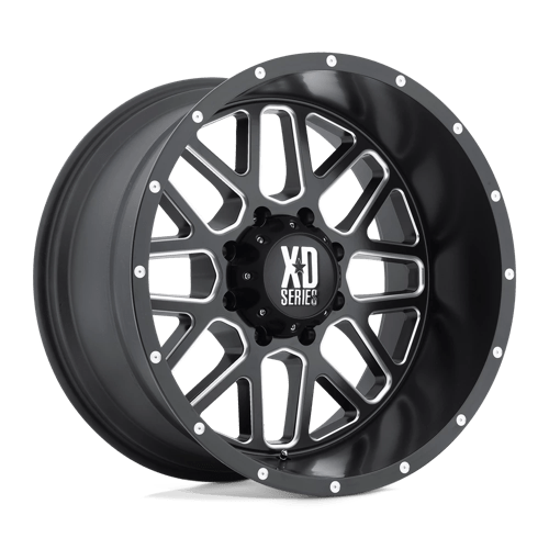 XD Series XD820 GRENADE Satin Black Milled 20x10 -24 8x170mm 125.1mm - WheelWiz