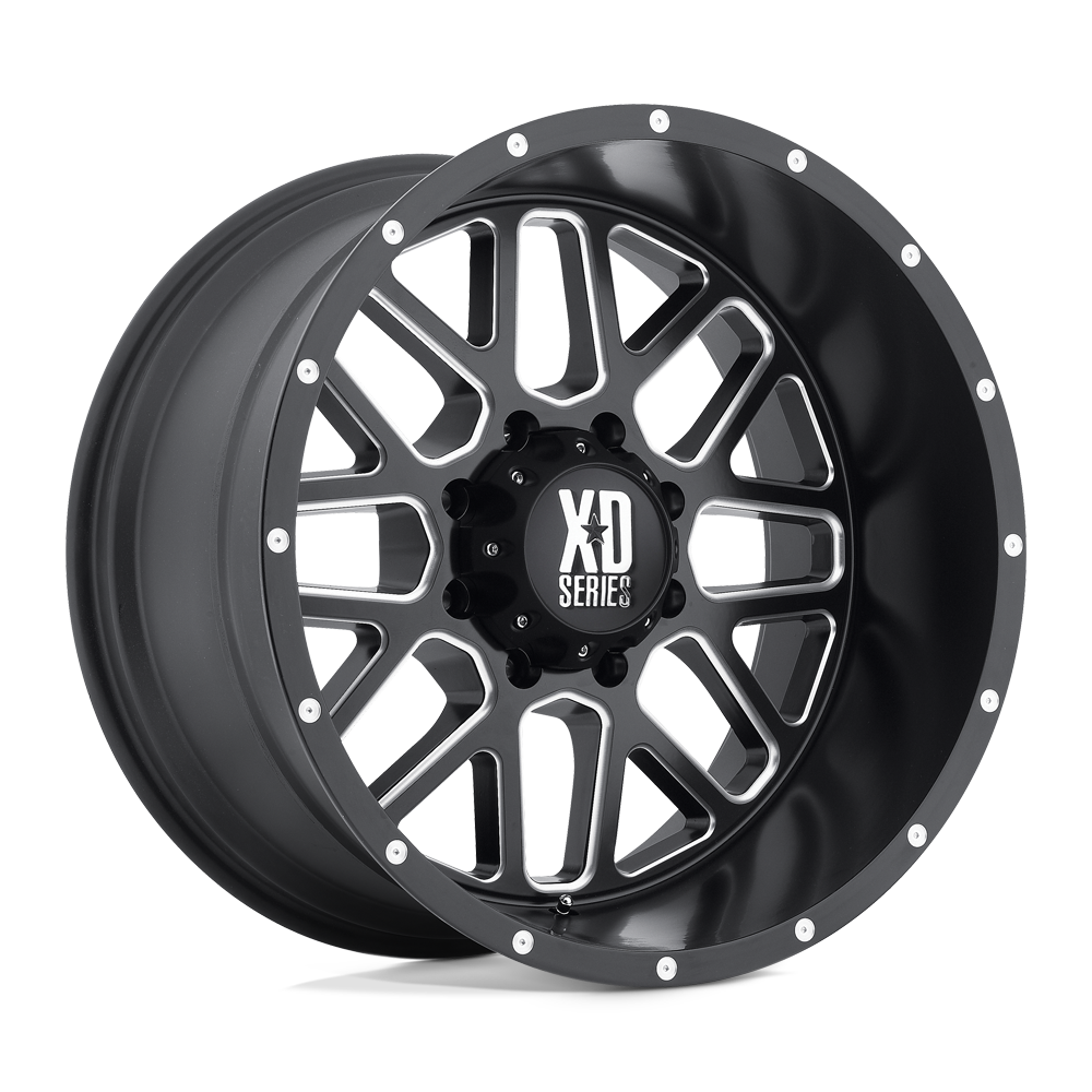 XD Series XD820 GRENADE Satin Black Milled 18x9 +18 6x120mm 72.6mm - WheelWiz