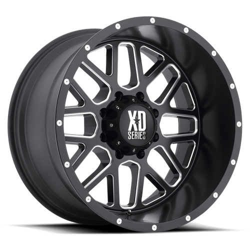 XD Series XD820 GRENADE Satin Black Milled 22x12 -44 5x127mm 78.1mm - Wheelwiz