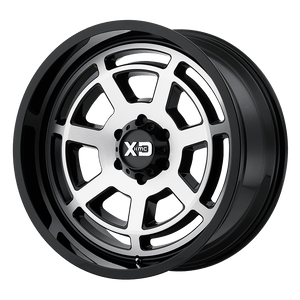 XD Series XD824 BONES Gloss Black Machined Face 20x10 -24 6x135mm 87.1mm - WheelWiz