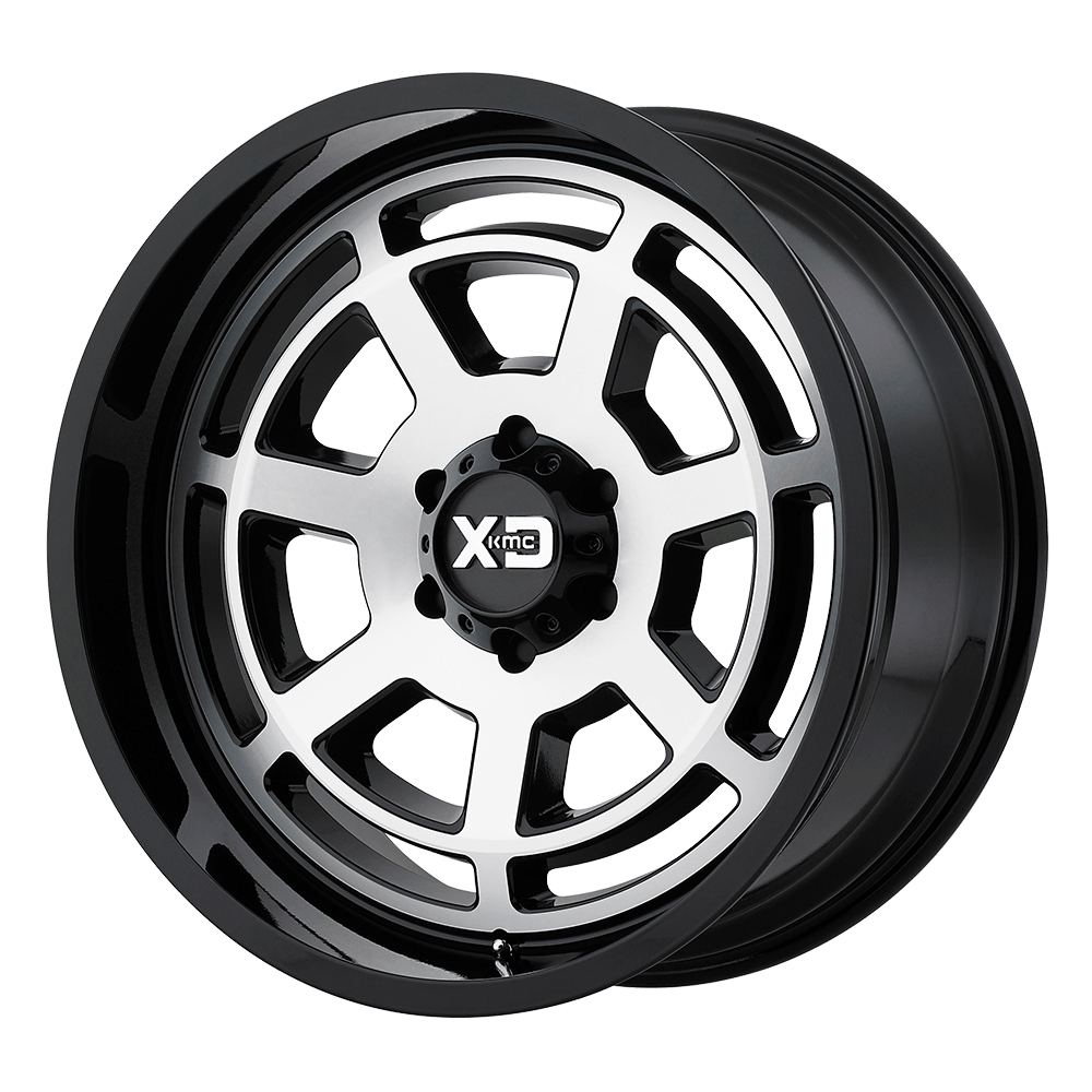 XD Series XD824 BONES Gloss Black Machined Face 20x10 -24 5x139.7mm 108mm - WheelWiz