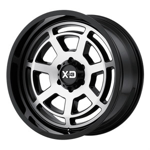 XD Series XD824 BONES Gloss Black Machined Face 20x10 -24 5x139.7mm 108mm - WheelWiz