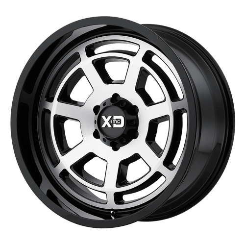 XD Series XD824 BONES Gloss Black Machined Face 20x10 -24 6x135mm 87.1mm - WheelWiz