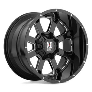 XD Series XD825 BUCK 25 Gloss Black Milled 20x14 -76 8x180mm 124.2mm - WheelWiz