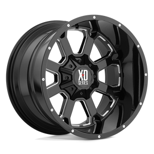 XD Series XD825 BUCK 25 Gloss Black Milled 20x14 -76 8x165.1mm 125.1mm - WheelWiz