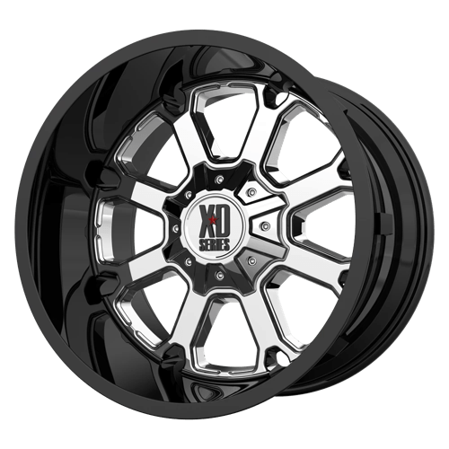 XD Series XD825 BUCK 25 Pvd Center W/ Gloss Black Lip 20x12 -44 8x180mm 124.2mm - Wheelwiz