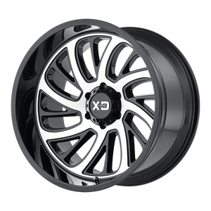 XD Series XD826 SURGE Gloss Black With Machined Face 20x12 -44 8x170mm 125.1mm - WheelWiz