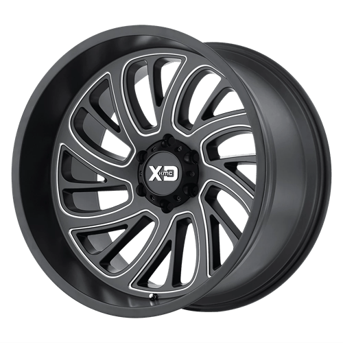 XD Series XD826 SURGE Satin Black Milled 22x12 -44 8x180mm 124.2mm - WheelWiz