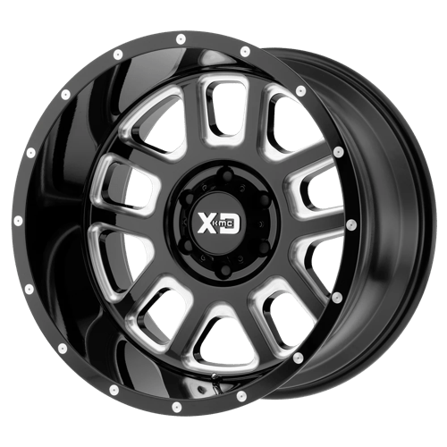 XD Series XD828 DELTA Gloss Black Milled 20x9 -12 5x127mm 72.6mm - Wheelwiz