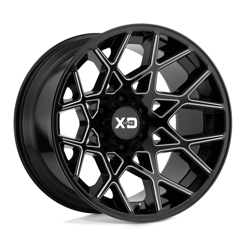 XD Series XD831 CHOPSTIX Gloss Black Milled 20x12 -44 6x139.7mm 106.1mm - WheelWiz