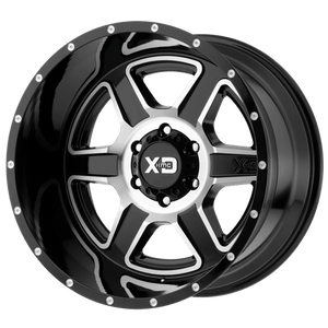 XD Series XD832 FUSION Gloss Black Machined 20x12 -44 6x139.7mm 106.1mm - WheelWiz