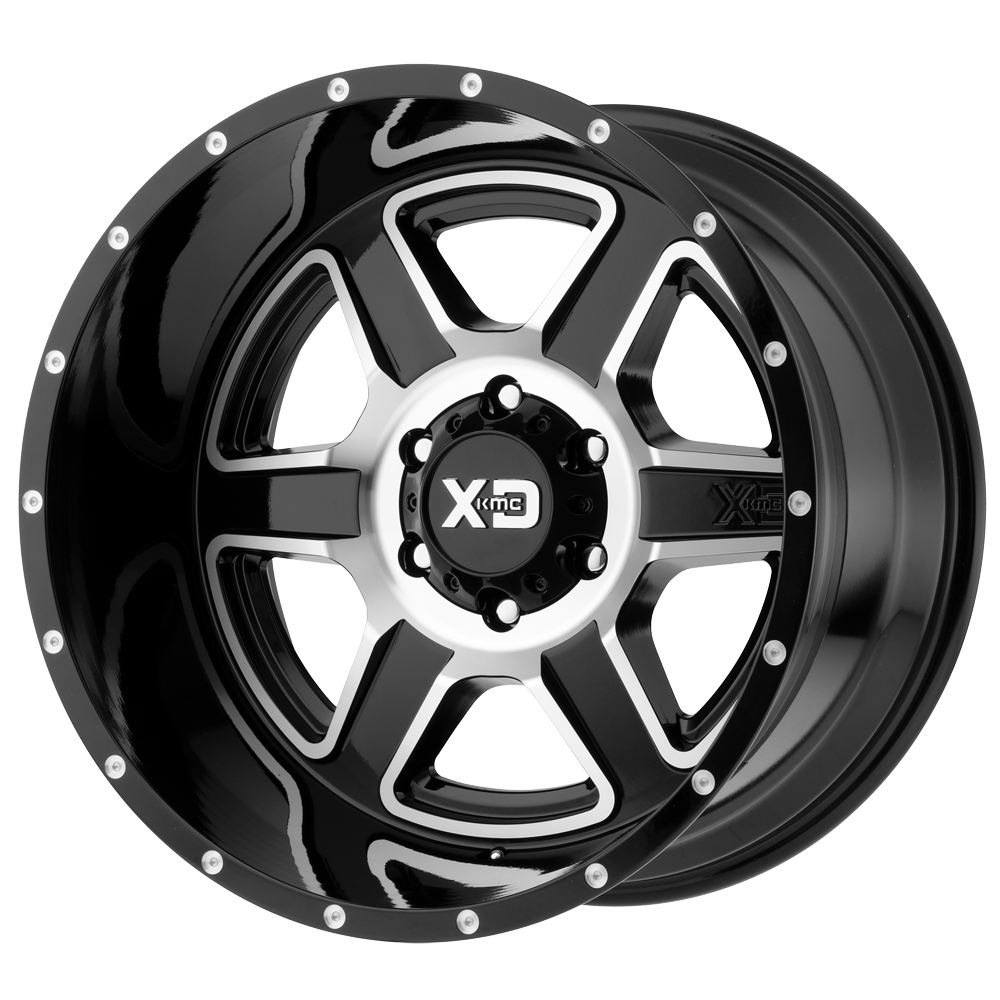 XD Series XD832 FUSION Gloss Black Machined 20x9 +18 6x114.3mm 72.6mm - WheelWiz