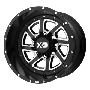 XD Series XD833 RECOIL Satin Black Milled With Reversible Ring 22x14 -76 8x165.1mm 125.1mm - WheelWiz