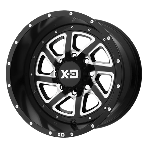 XD Series XD833 RECOIL Satin Black Milled With Reversible Ring 17x9 +30 6x114.3mm 72.6mm - WheelWiz