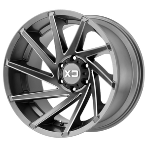 XD Series XD834 CYCLONE Satin Gray Milled 20x10 -18 8x170mm 125.1mm - WheelWiz