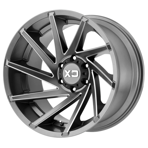 XD Series XD834 CYCLONE Satin Gray Milled 18x9 +18 6x114.3mm 72.6mm - WheelWiz