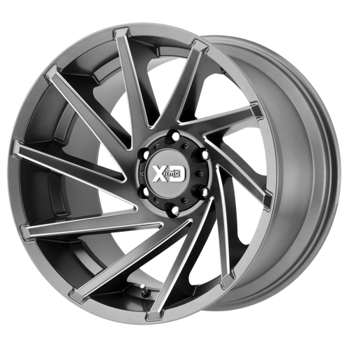 XD Series XD834 CYCLONE Satin Gray Milled 20x10 -18 8x165.1mm 125.1mm - Wheelwiz