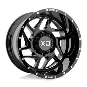 XD Series XD836 FURY Gloss Black Milled 20x9 +18 5x139.7mm 78.1mm - WheelWiz