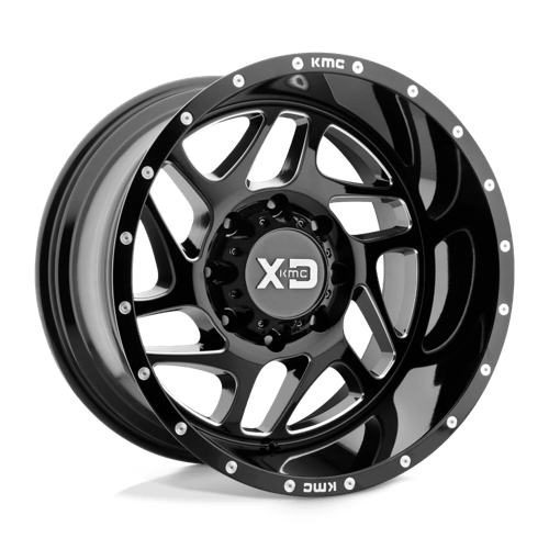 XD Series XD836 FURY Gloss Black Milled 22x10 -18 5x127mm 71.5mm - Wheelwiz