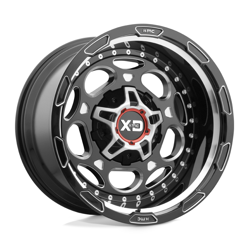 XD Series XD837 DEMODOG Gloss Black Milled 20x12 -44 8x165.1mm 125.1mm - WheelWiz
