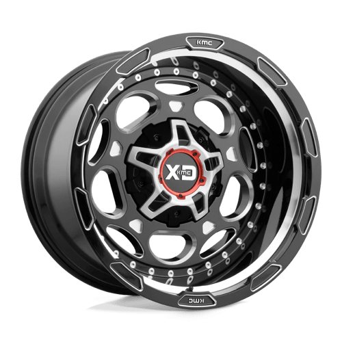 XD Series XD837 DEMODOG Gloss Black Milled 20x12 -44 8x170mm 125.1mm - WheelWiz