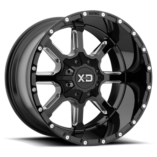 XD Series XD838 MAMMOTH Gloss Black Milled 20x9 0 8x170mm 125.1mm