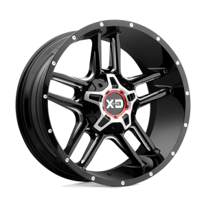 XD Series XD839 CLAMP Gloss Black Milled 20x9 00 8x180mm 124.2mm - WheelWiz