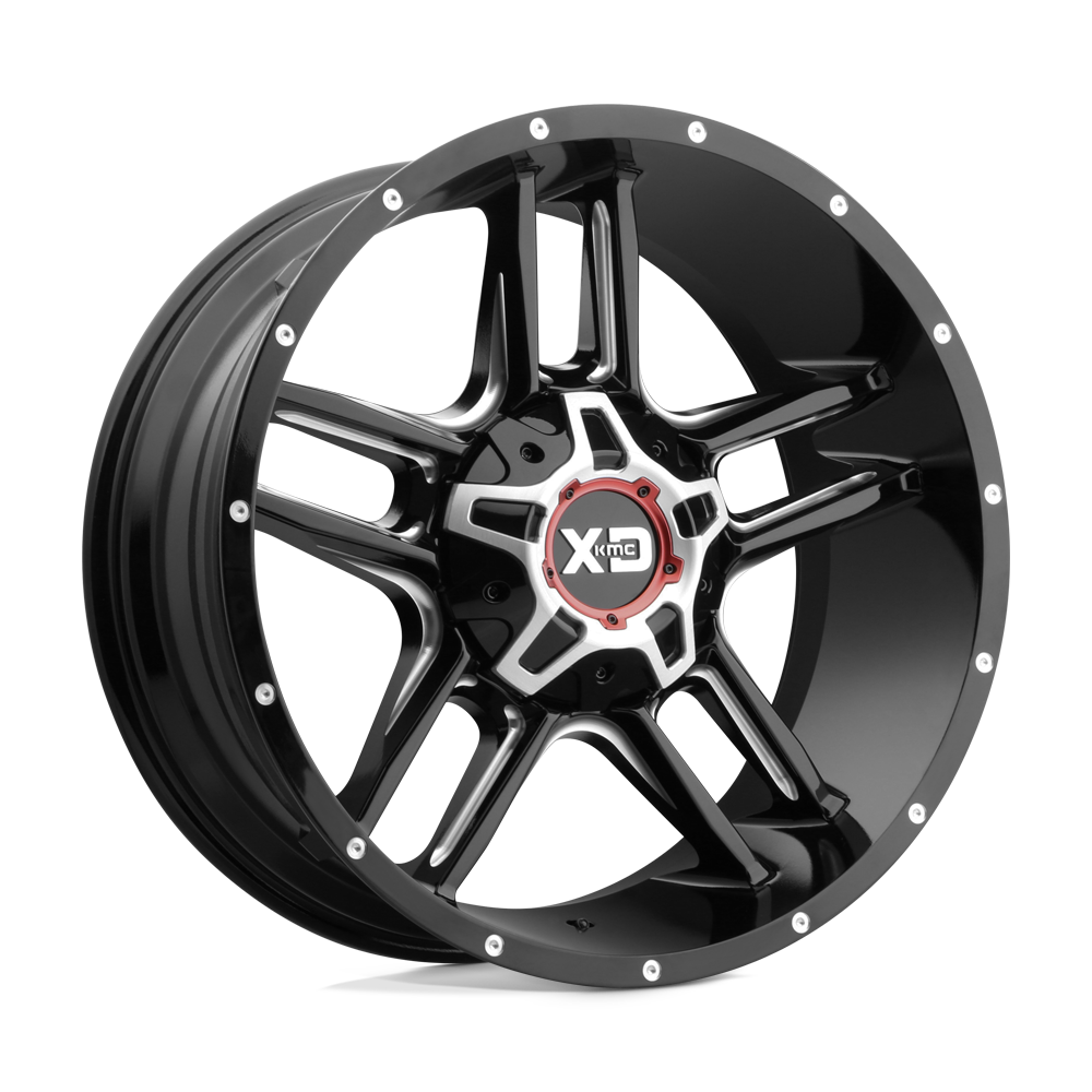 XD Series XD839 CLAMP Gloss Black Milled 20x10 -18 5x127|5x139.7mm 78.1mm - WheelWiz