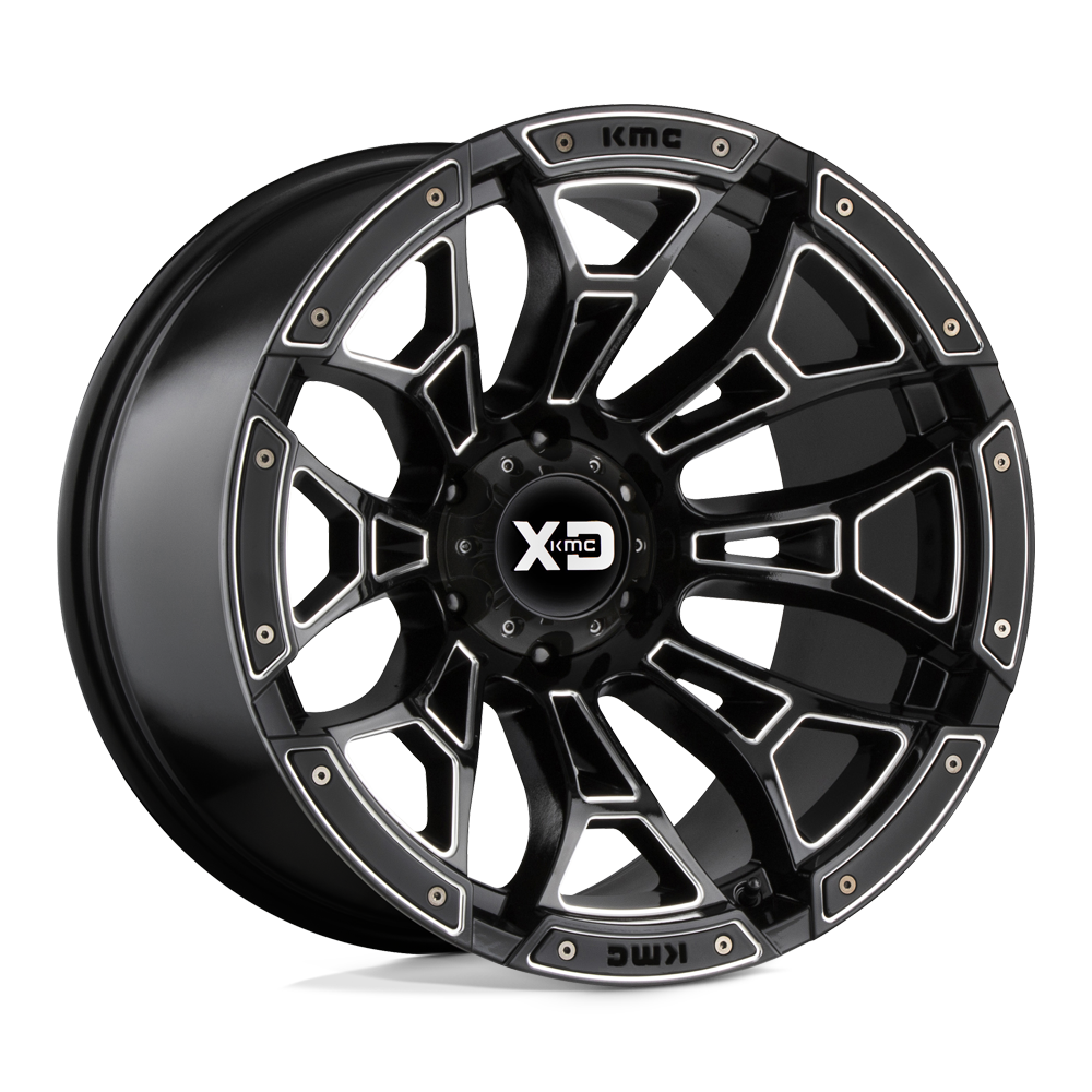 XD Series XD841 BONEYARD Gloss Black Milled 18x9 00 6x120mm 66.9mm - WheelWiz