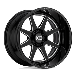 XD Series XD844 PIKE Gloss Black Milled 20x9 +18 6x135mm 87.1mm - WheelWiz